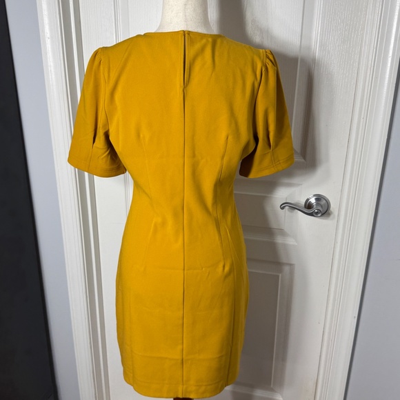 Bundle: TWO Gorgeous Shift Dresses - Hot Pink and Mustard Yellow - Sz 6 - Picture 4 of 4